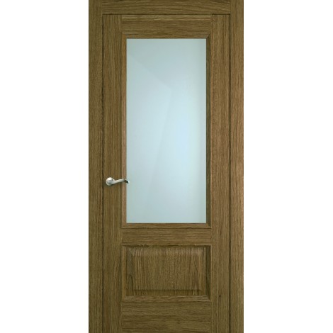 Межкомнатная дверь Мебель-Массив Гранада 2 Светлый дуб без патины полотно с остеклением