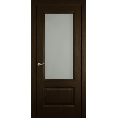 Межкомнатная дверь Мебель-Массив Гранада 2 Темный дуб без патины полотно с остеклением