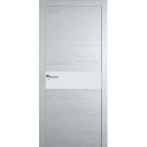 Межкомнатная дверь Мебель-Массив Кремона Эмаль белая на дубе полотно с остеклением (стекло матовое)