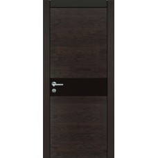 Межкомнатная дверь Мебель-Массив Кремона Пепельный дуб полотно с остеклением (стекло черное)
