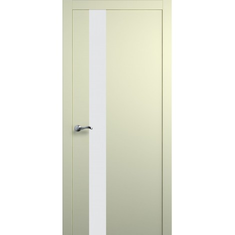 Межкомнатная дверь Мебель-Массив Кремона 3 Эмаль слоновая кость полотно с остеклением (стекло матовое)