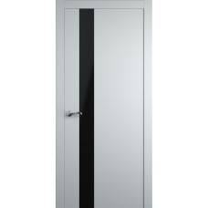 Межкомнатная дверь Мебель-Массив Кремона 3 Эмаль белая полотно с остеклением (стекло черное)