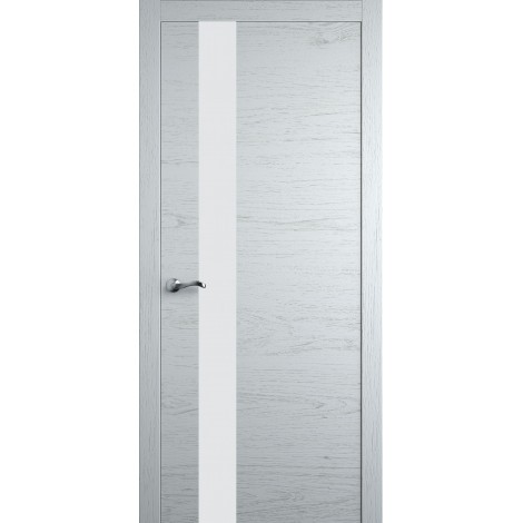 Межкомнатная дверь Мебель-Массив Кремона 3 Эмаль белая на дубе полотно с остеклением (стекло матовое)