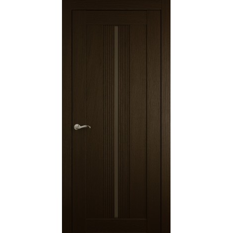 Межкомнатная дверь Мебель-Массив Неаполь 1 Темный дуб полотно с остеклением