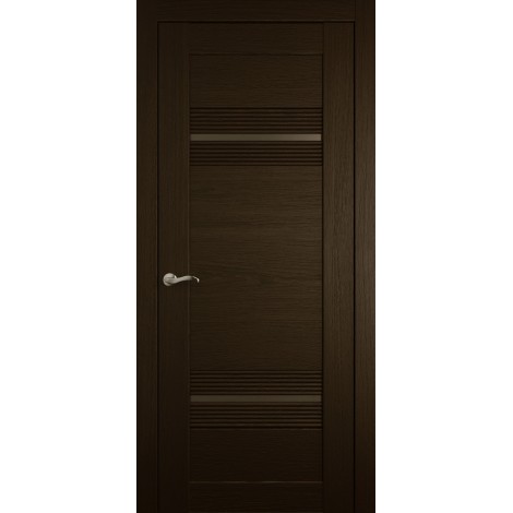 Межкомнатная дверь Мебель-Массив Неаполь 2 Темный дуб полотно с остеклением