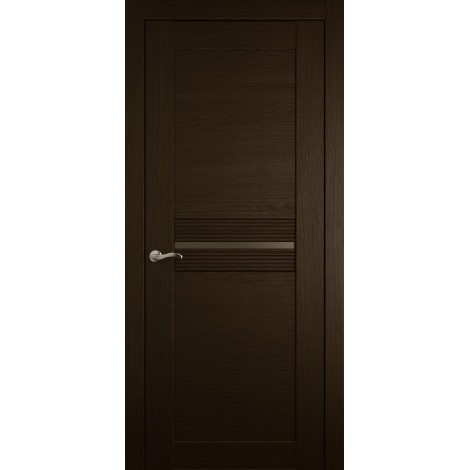Межкомнатная дверь Мебель-Массив Неаполь 4 Темный дуб полотно с остеклением