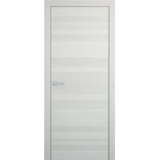 Межкомнатная дверь Мебель-Массив Некст 1 Эмаль белая на дубе шпон горизонтальный полотно глухое
