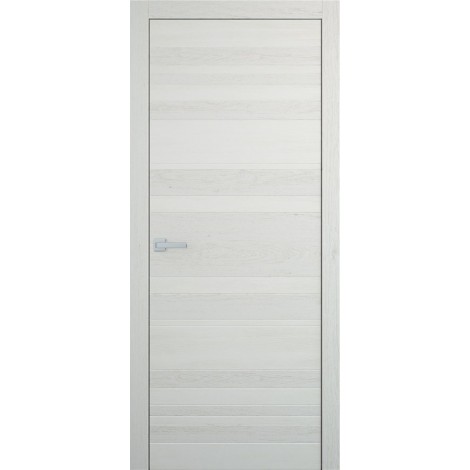 Межкомнатная дверь Мебель-Массив Некст 1 Эмаль белая на дубе шпон горизонтальный полотно глухое