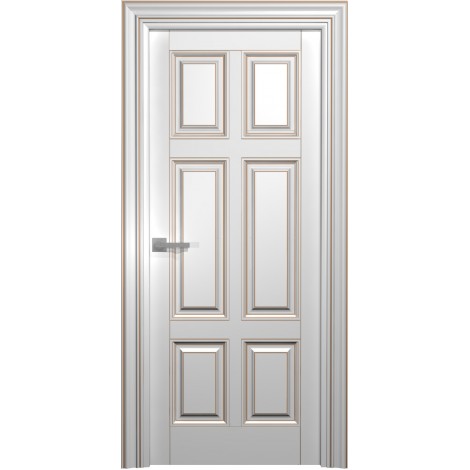 Межкомнатная дверь Мебель-Массив Палермо 11 Эмаль RAL 9010 коричневая патина полотно глухое