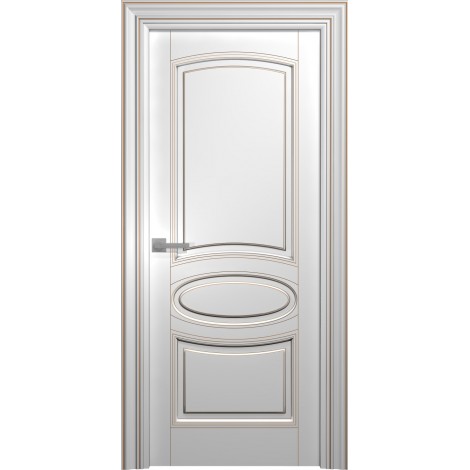 Межкомнатная дверь Мебель-Массив Палермо 5 Эмаль RAL 9010 без патины полотно глухое