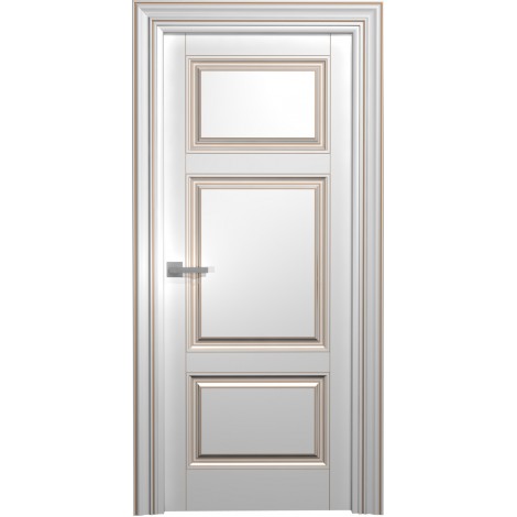 Межкомнатная дверь Мебель-Массив Палермо 8 Эмаль RAL 9010 коричневая патина полотно глухое