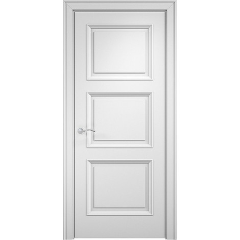 Межкомнатная дверь Мебель-Массив Сицилия 4 Эмаль белая полотно глухое