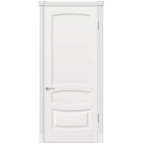Межкомнатная дверь Мебель-Массив Валенсия Эмаль белая без патины полотно глухое
