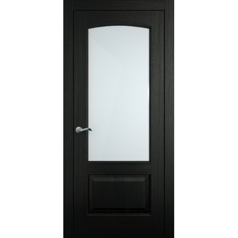 Межкомнатная дверь Мебель-Массив Венеция Эмаль RAL 9005 без патины полотно с остеклением