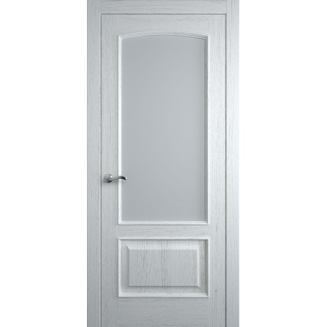 Межкомнатная дверь Мебель-Массив Венеция Эмаль белая на дубе без патины полотно с остеклением