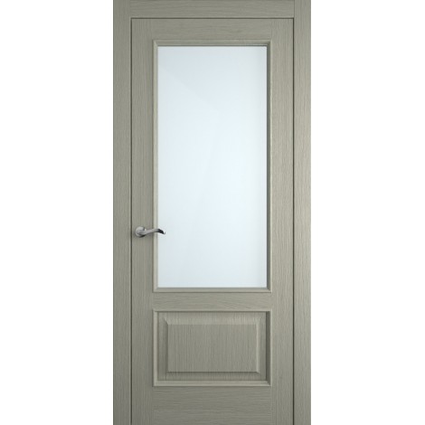 Межкомнатная дверь Мебель-Массив Верона Эмаль RAL 7044 без патины полотно с остеклением