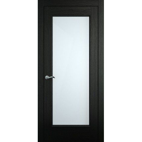 Межкомнатная дверь Мебель-Массив Виченца Эмаль RAL 9005 без патины полотно с остеклением