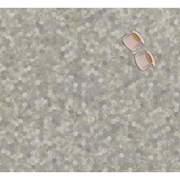 ПВХ плитка Moduleo Moods Hexagon Mono 319 орнамент из планок формы Шестиугольник