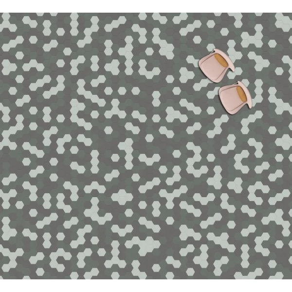 ПВХ плитка Moduleo Moods Hexagon Trio 344 орнамент из планок формы Шестиугольник