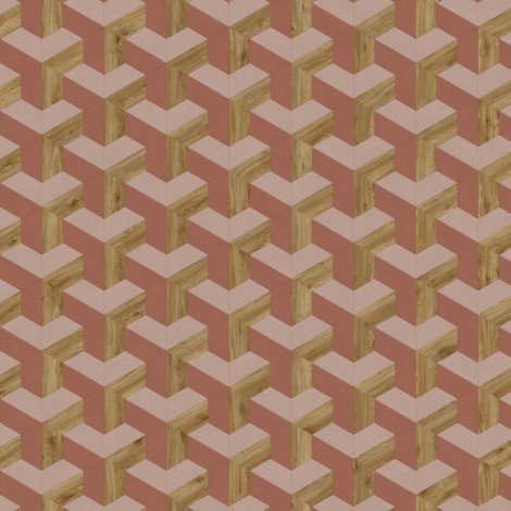 ПВХ плитка Moduleo Moods Mesh 290 орнамент из планок формы Трапеция