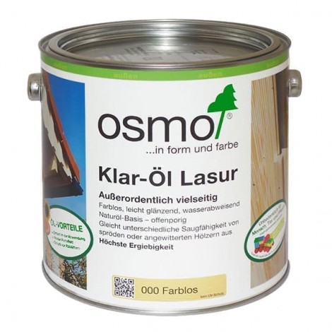 Лазурь Osmo 000 прозрачная шелковисто-матовое Klar-Ol Lasur 750 мл