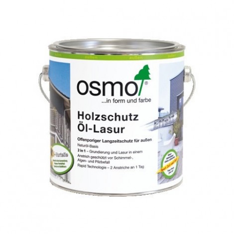 Защитное масло-лазурь OSMO 1142 для древесины с эффектом серебра HolzSchutz Ol-Lasur Effect 0,75 л