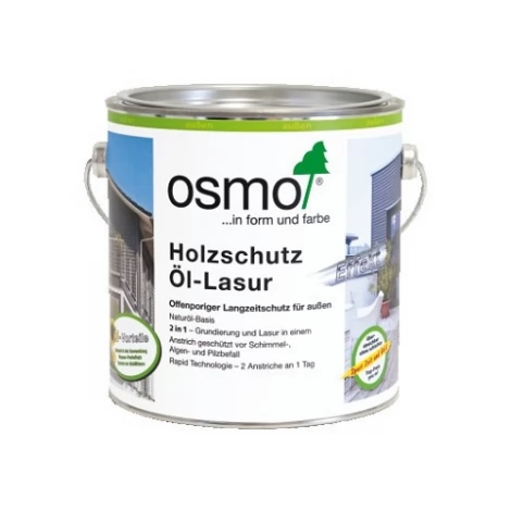 Защитное масло-лазурь OSMO 1141 для древесины с эффектом серебра HolzSchutz Ol-Lasur Effect 0,75л