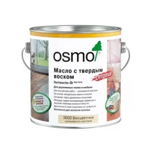 Масло OSMO Hartwachs-Ol 3065 с твердым воском Original Бесцветное полуматовое 25 л