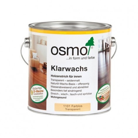 Масло OSMO 1101 с воском для твердых пород Klarwachs Бесцветное шелковисто-матовое 0,75 л