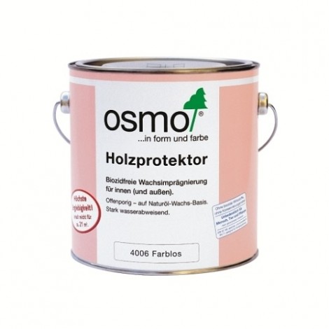 Пропитка для внутренних и наружных работ OSMO 4006 для древесины Holzprotektor с водоотталкивающим эффектом (без биоцидов) 0,75 л