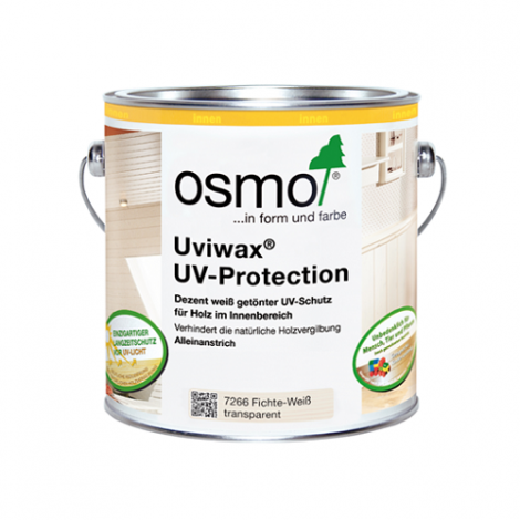Воск OSMO 7266 с Уф-защитой шелковисто-матовый Uviwax UV-Protection Белая ель прозрачная 0,75л
