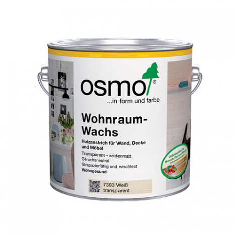 Воск OSMO 7394 для внутренних работ шелковисто-матовый Wohnraum-Wachs Белый непрозрачный 2,5л