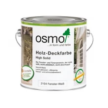 Белая краска OSMO 2104 для окон и дверей Holz-Deckfarbe непрозрачная 2,5 л
