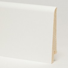 Плинтус шпонированный Pedross Белый гладкий 80 x 16 мм