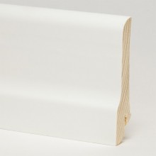 Плинтус шпонированный Pedross Белый гладкий 80 x 20 мм