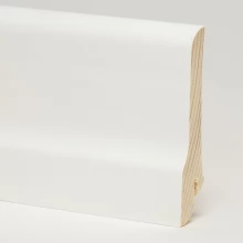 Плинтус шпонированный Pedross Белый гладкий 80 x 20 мм