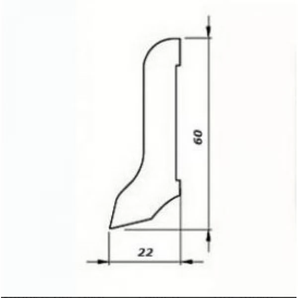 Плинтус шпонированный Pedross Дуб Чиспик60 x 22 мм