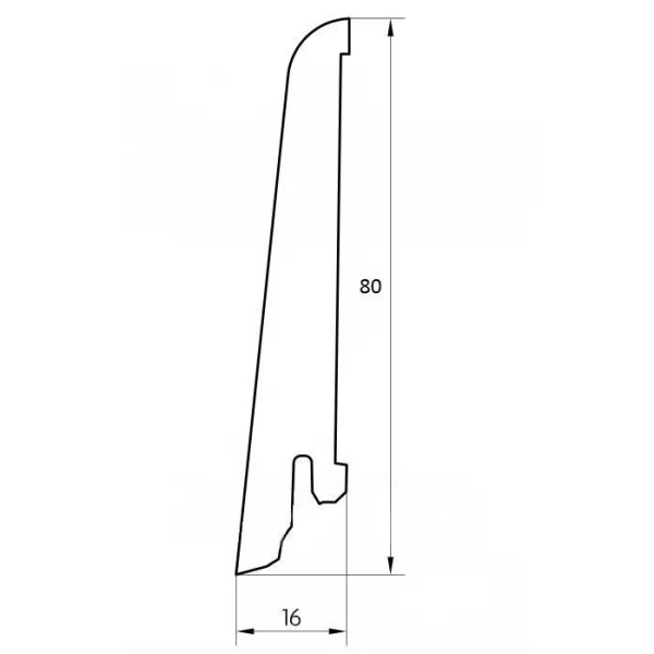 Плинтус шпонированный Pedross Дуб Коричневый 80 x 16 мм