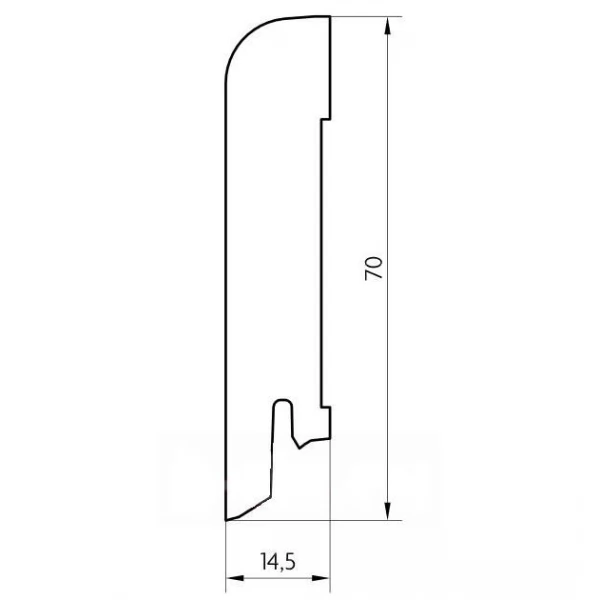 Плинтус шпонированный Pedross Дуб Сан-Антонио 70 x 15 мм