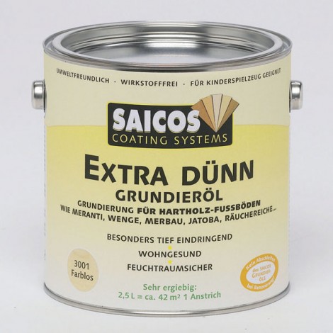 Грунтовка на основе масла для твердых и экзотических пород Saicos Extra Dunn Grundierol (Германия) 3001 бесцветная 0,75л