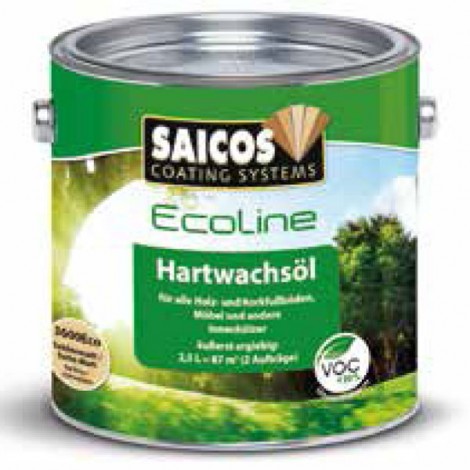 Масло с твердым воском Saicos Ecoline Hartwachsol (Германия) 3600 шелковисто-матовое 2,5л