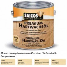 Масло с твердым воском с ускоренным временем высыхания Saicos Hartwachsol Premium (Германия) 3035 глянцевое 125мл
