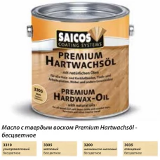 Масло с твердым воском с ускоренным временем высыхания Saicos Hartwachsol Premium (Германия) 3035 глянцевое 0,75л