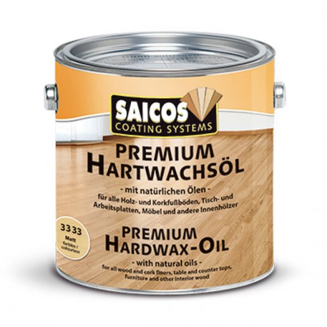 Масло с твердым воском без изменения цвета древесины Saicos Hartwachsol Premium Pur (Германия) 3333 Pur матовое 125мл