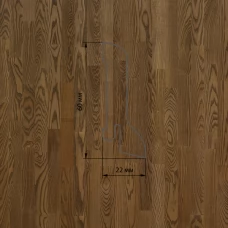 Плинтус Polarwood Ash Brown (Ясень Коричневый) шпон 22 x 60 мм