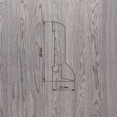 Плинтус Polarwood Oak Grey (Дуб Серый) шпон 22 x 60 мм