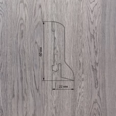 Плинтус Polarwood Oak Grey (Дуб Серый) шпон 22 x 60 мм