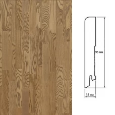 Плинтус Polarwood Ash Beige (Ясень Бежевый) шпон 15 x 95 мм