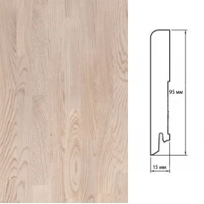 Плинтус Polarwood Oak White (Дуб Белый) шпон 15 x 95 мм