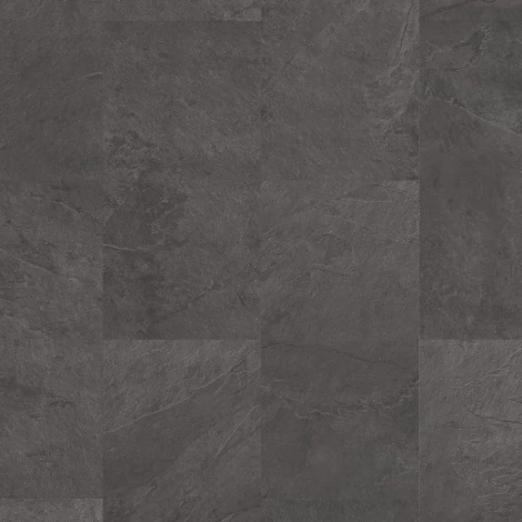 ПВХ плитка для пола Quick-Step Alpha Vinyl Сланец чёрный (Black slate) коллекция Oro base AVSTT40035
